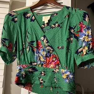 Maeve Anthropologie cropped blouse